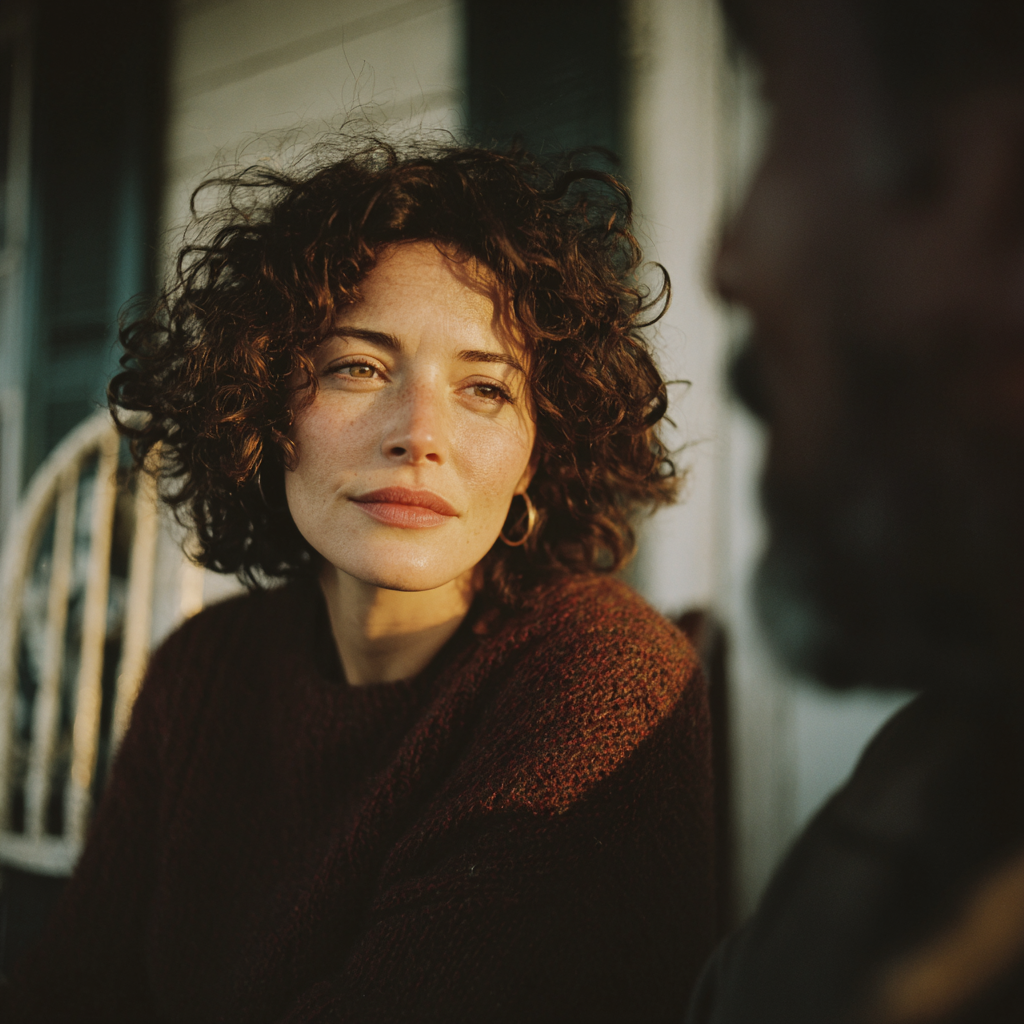 Ein Paar führt ein ernstes Gespräch | Quelle: Midjourney