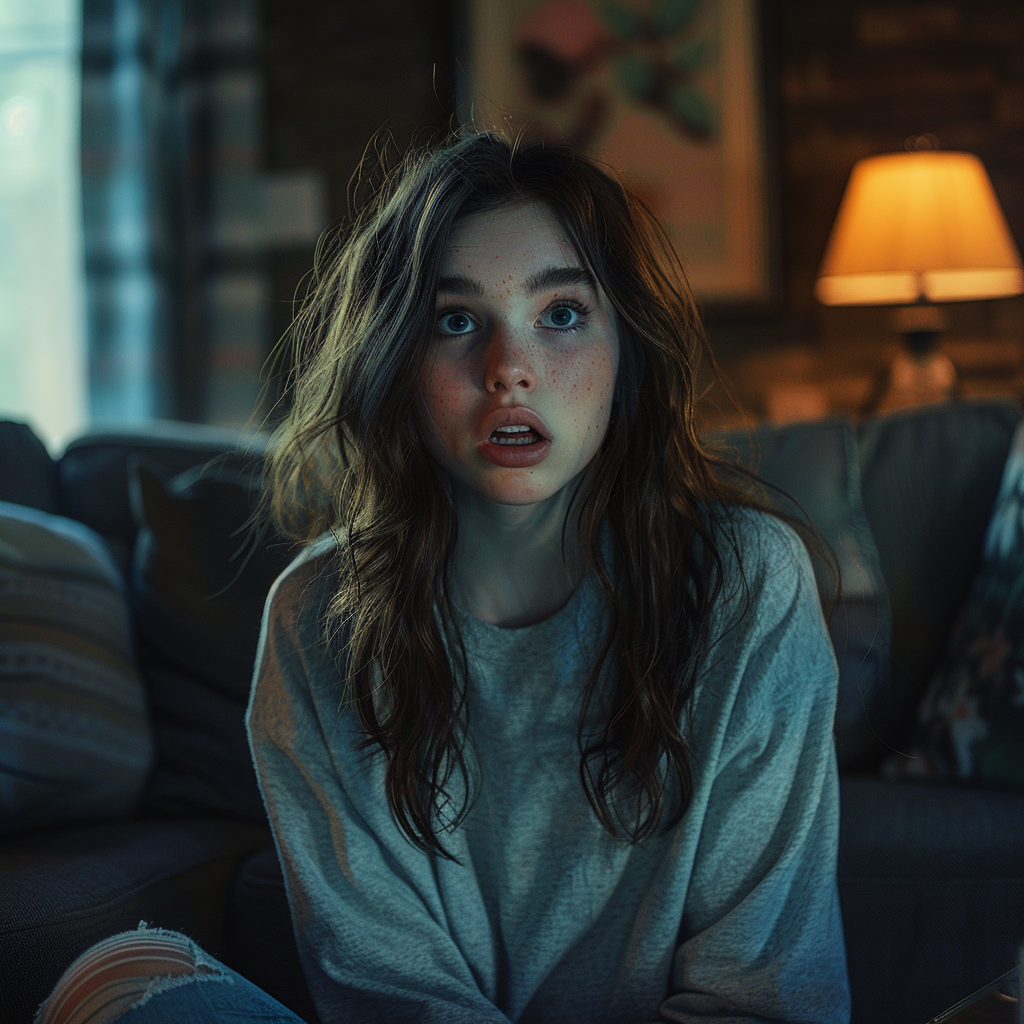Ein schockiertes Teenager-Mädchen | Quelle: Midjourney