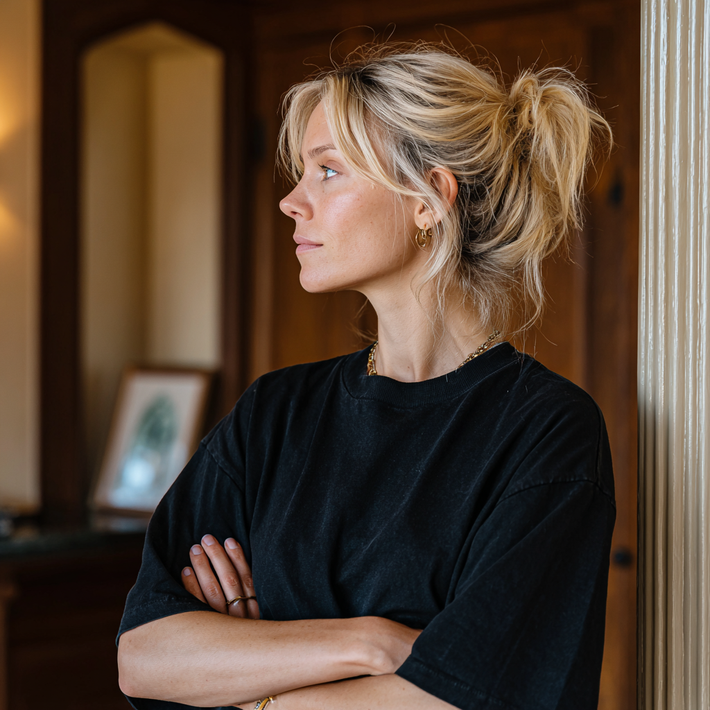 Eine Frau, die mit verschränkten Armen steht | Quelle: Midjourney