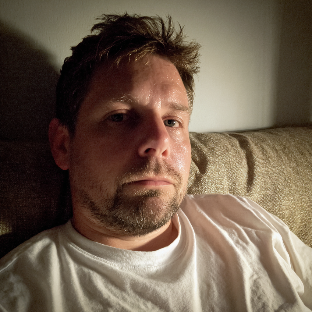 Ein Mann sitzt auf einer Couch | Quelle: Midjourney