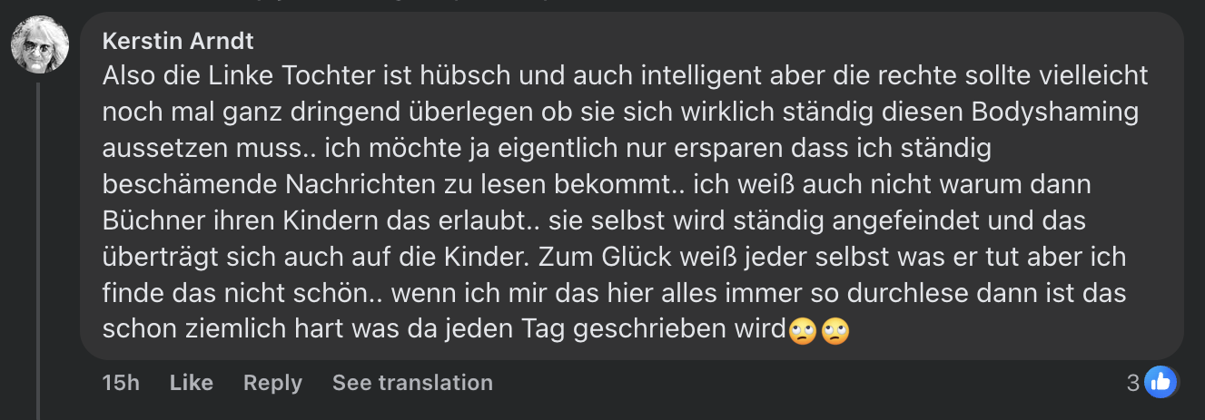 Kommentare zu ihren Fotos | Quelle: Facebook/Promipool