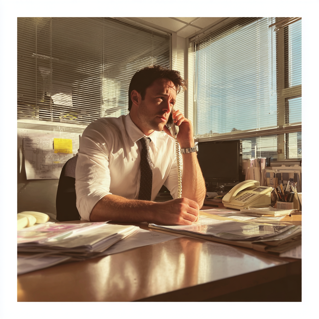 Ein Mann spricht am Telefon | Quelle: Midjourney