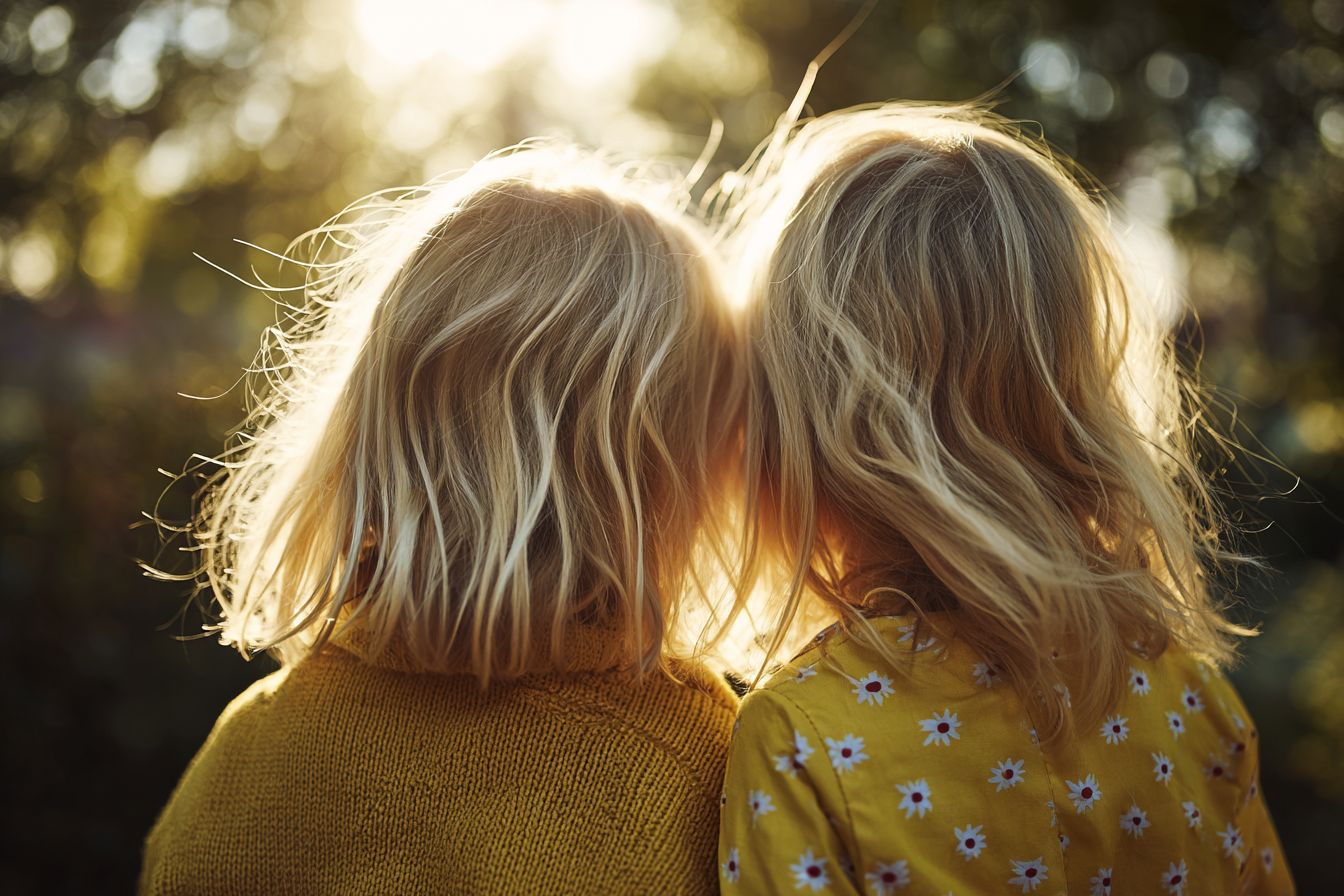 Zwei Mädchen, die zusammen stehen | Quelle: Midjourney