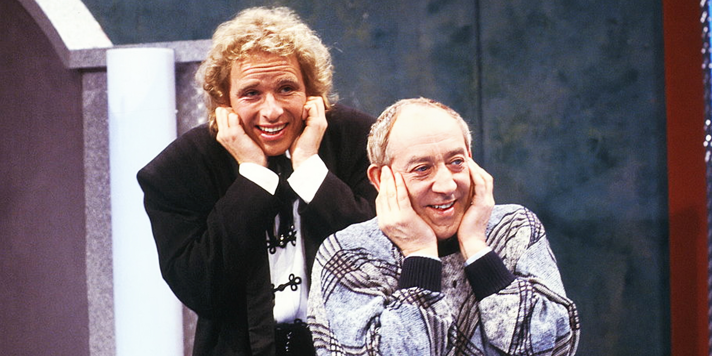 Dieter Hallervorden und Thomas Gottschalk | Quelle: Getty Images