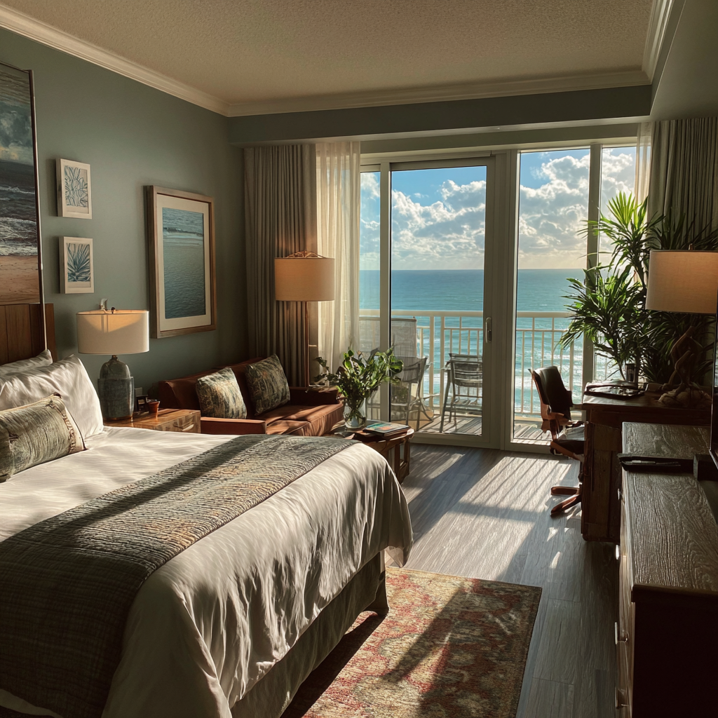 Das Innere eines schicken Hotelzimmers | Quelle: Midjourney