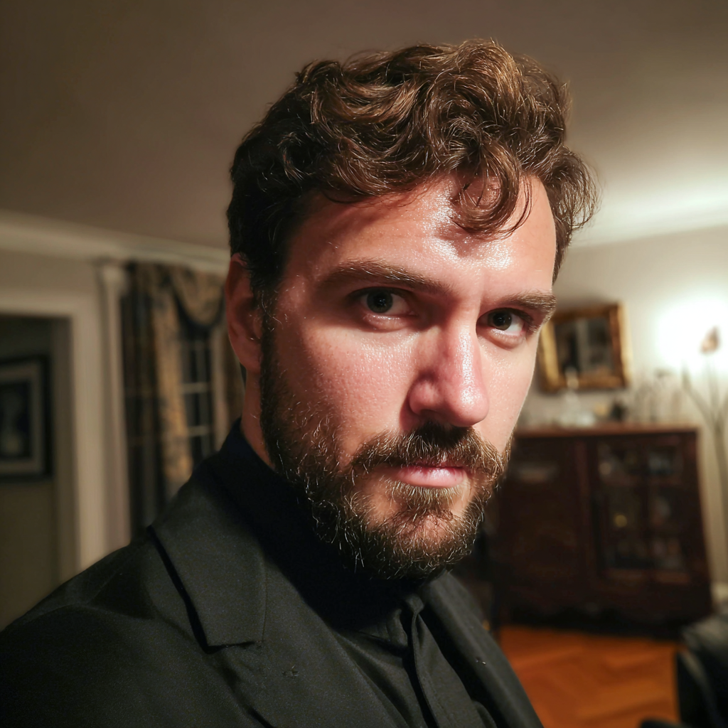 Eine Nahaufnahme eines wütenden Mannes | Quelle: Midjourney