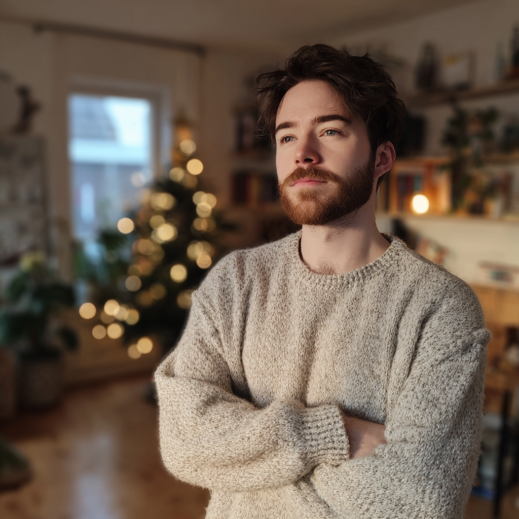 Ein Mann, der mit verschränkten Armen steht | Quelle: Midjourney