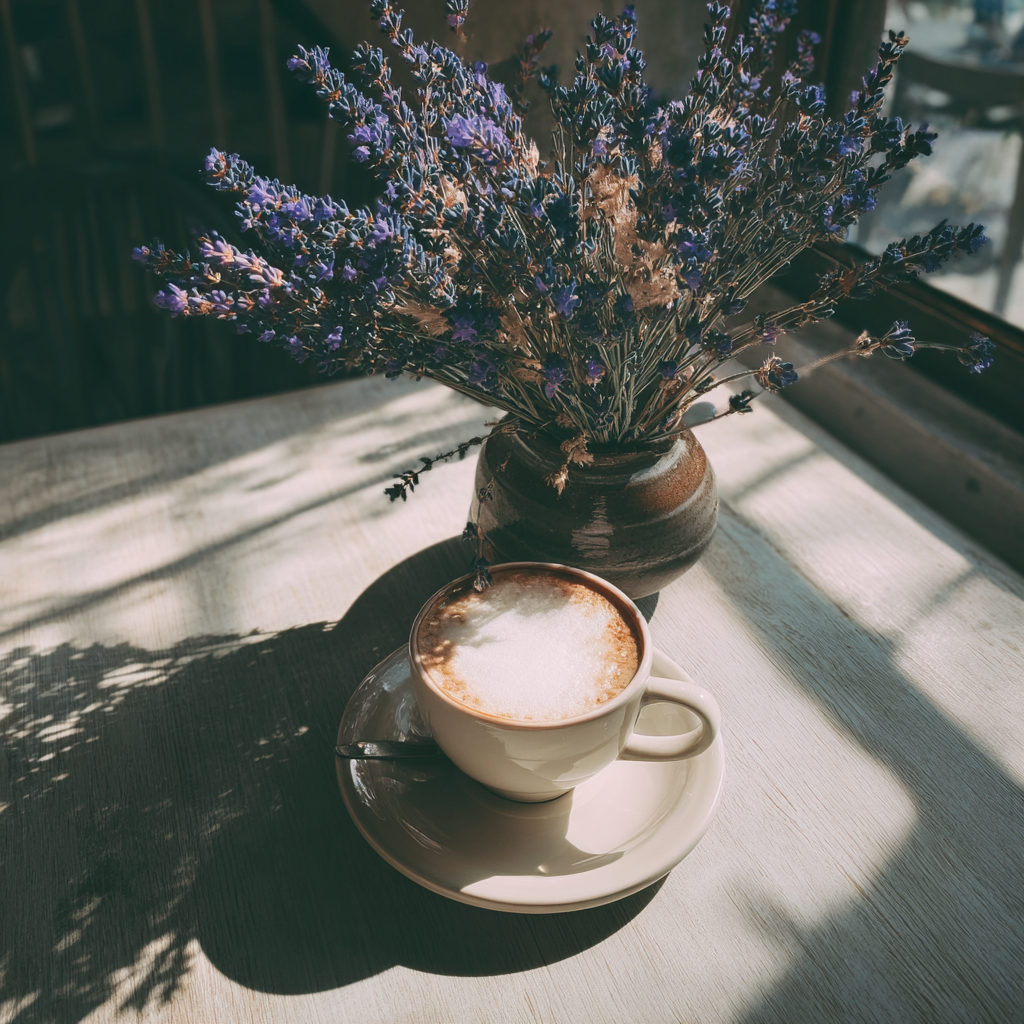 Eine Tasse Kaffee auf einem Tisch | Quelle: Midjourney