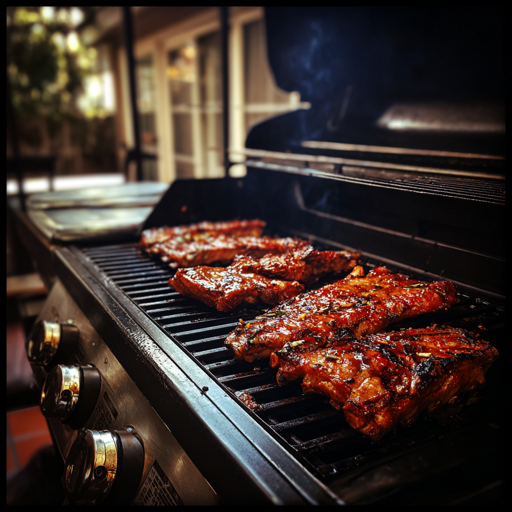 Essen auf einem Grill | Quelle: Midjourney