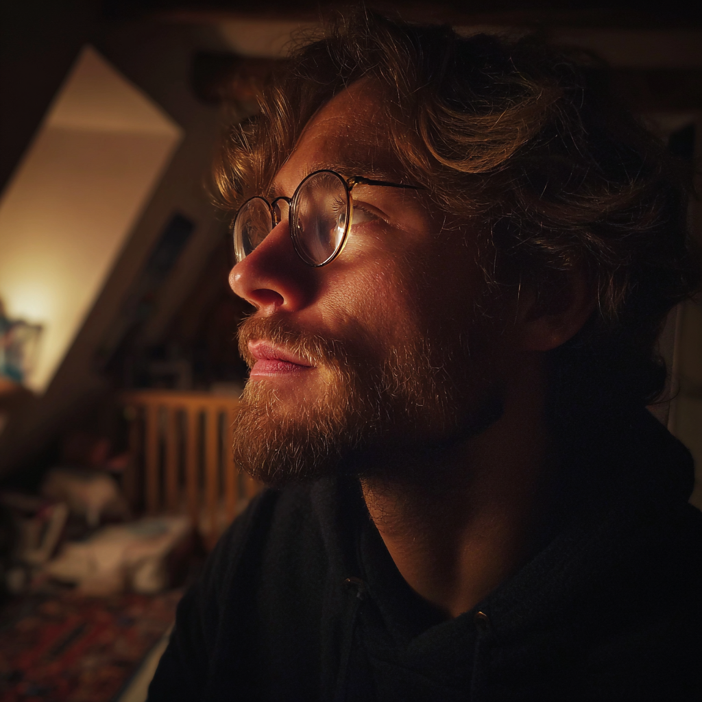 Ein Mann steht auf einem Dachboden | Quelle: Midjourney