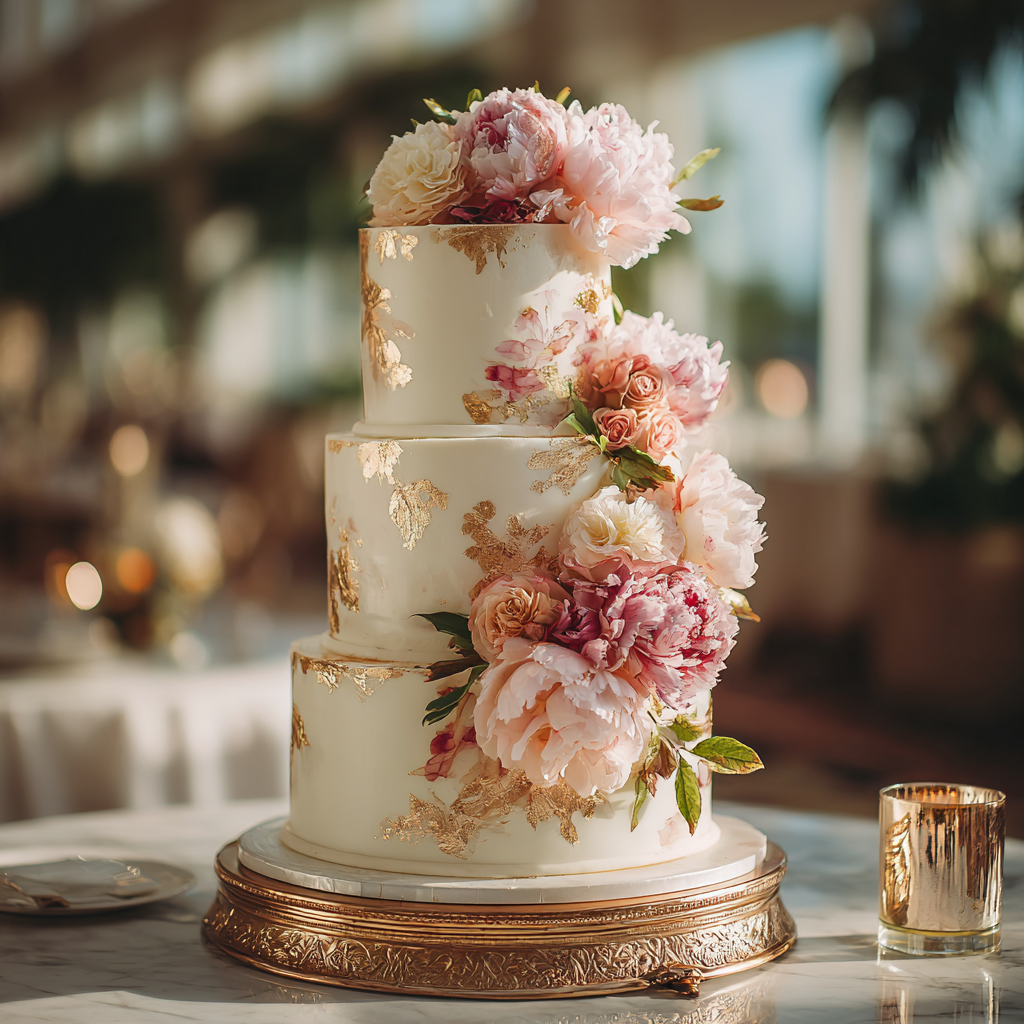 Eine individuelle Hochzeitstorte | Quelle: Midjourney