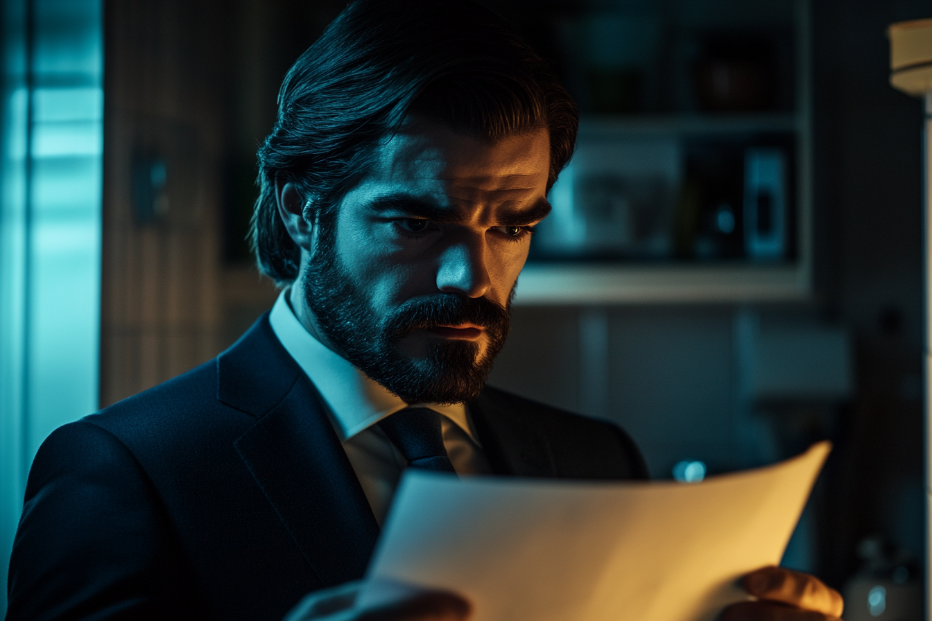 Ein Mann liest einen Zettel | Quelle: Midjourney