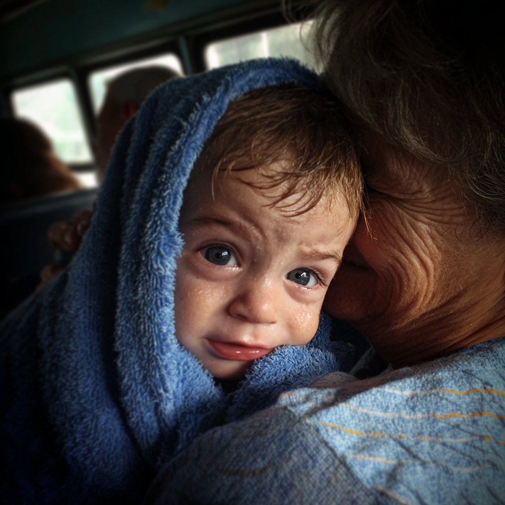 Eine Frau hält ein Baby | Quelle: Midjourney