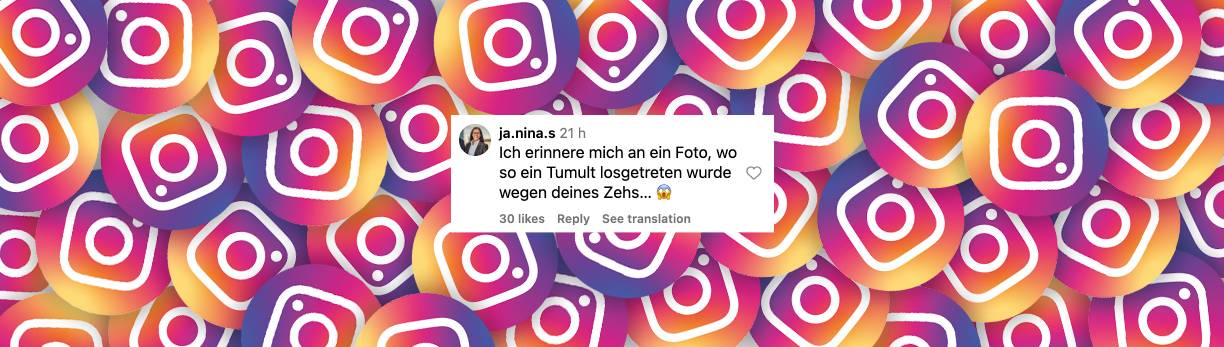 Nutzer zeigt sich geschockt über das Aussehen ihrer Füße | Quelle: Instagram/rtlplus_podcasts