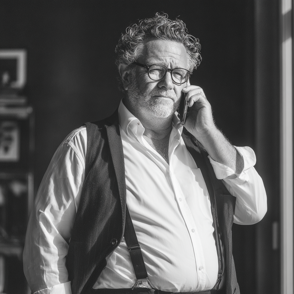 Ein Mann bei einem Telefonat | Quelle: Midjourney