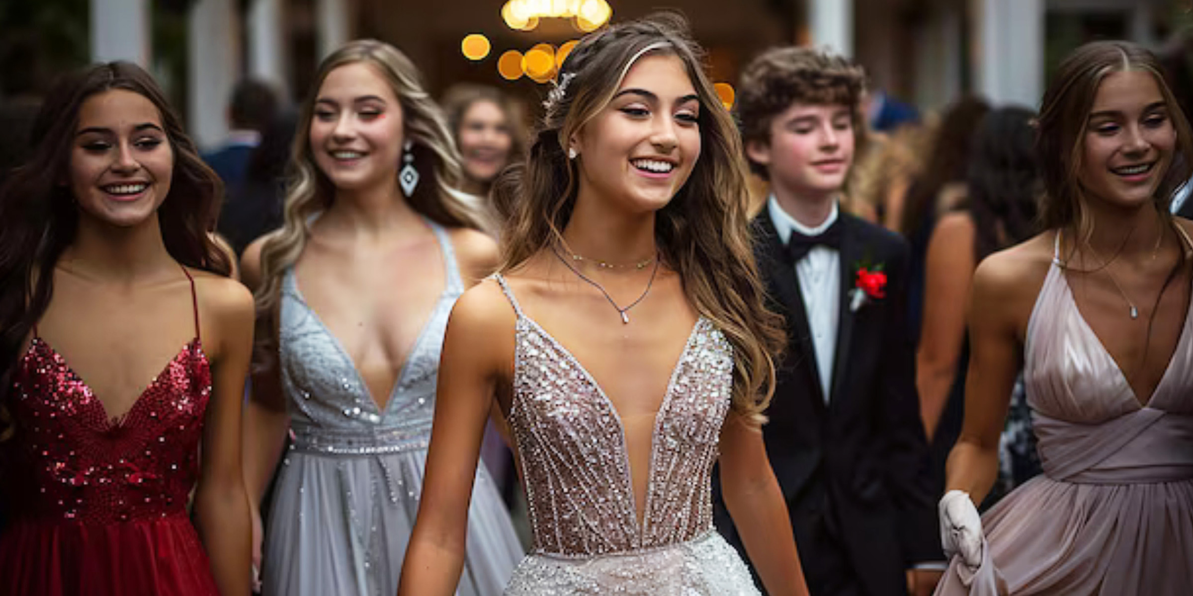 Jungen und Mädchen auf einem Abschlussball | Quelle: Freepik