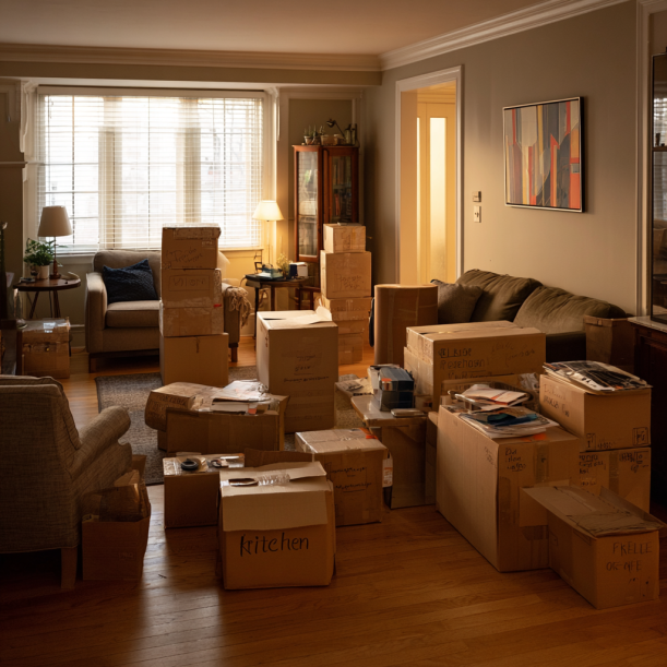 Gepackte Kisten | Quelle: Midjourney