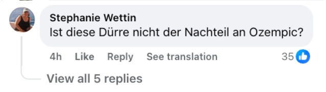 Nutzer kritisiert Danni Büchners Gewichtsverlust | Quelle: Facebook/Bild
