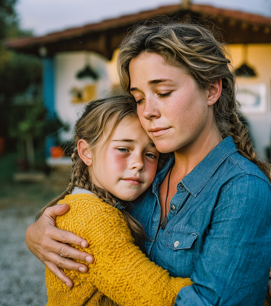 Eine Mutter, die ihr Kind tröstet | Quelle: Midjourney