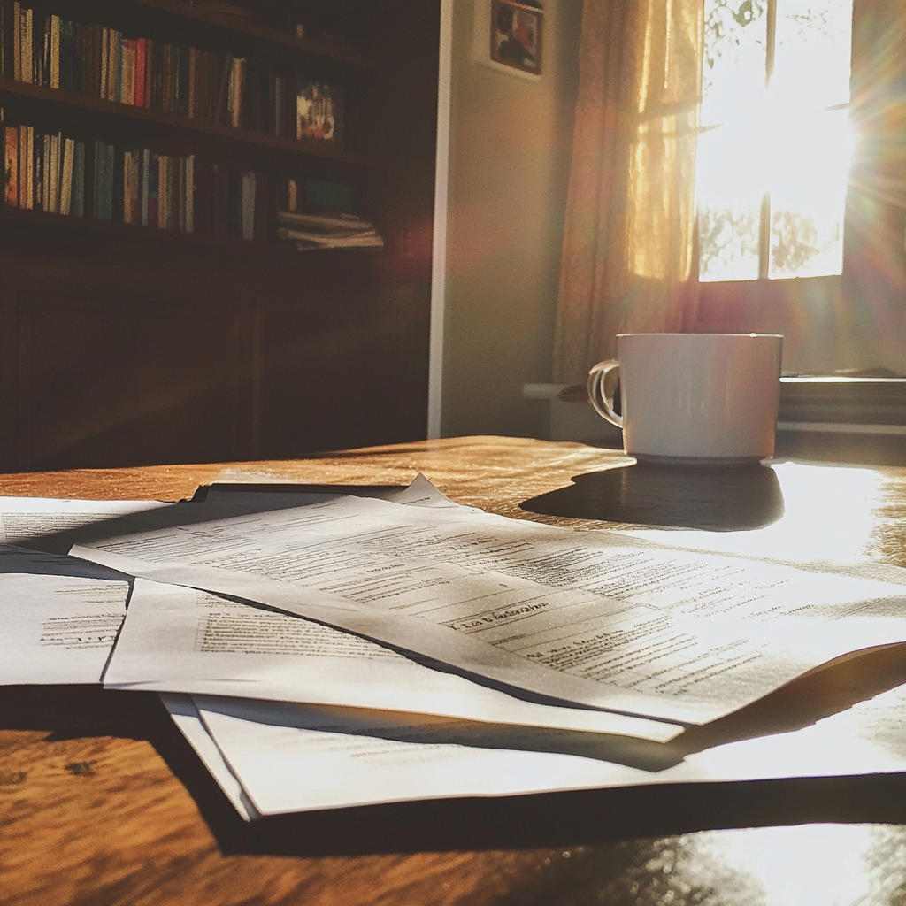 Papierkram auf einem Tisch | Quelle: Midjourney