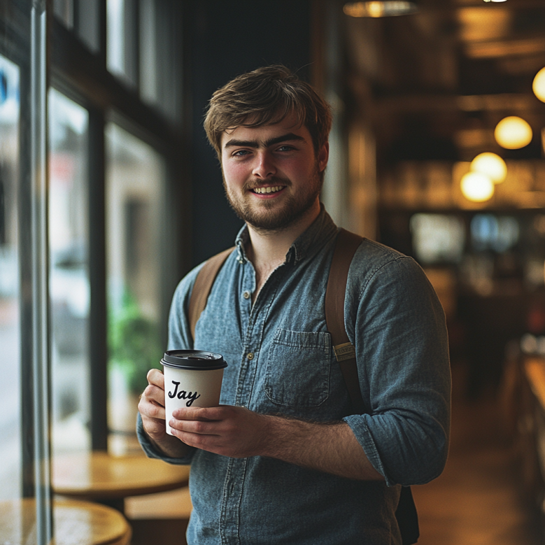 Ein Mann, der Kaffee holt | Quelle: Midjourney