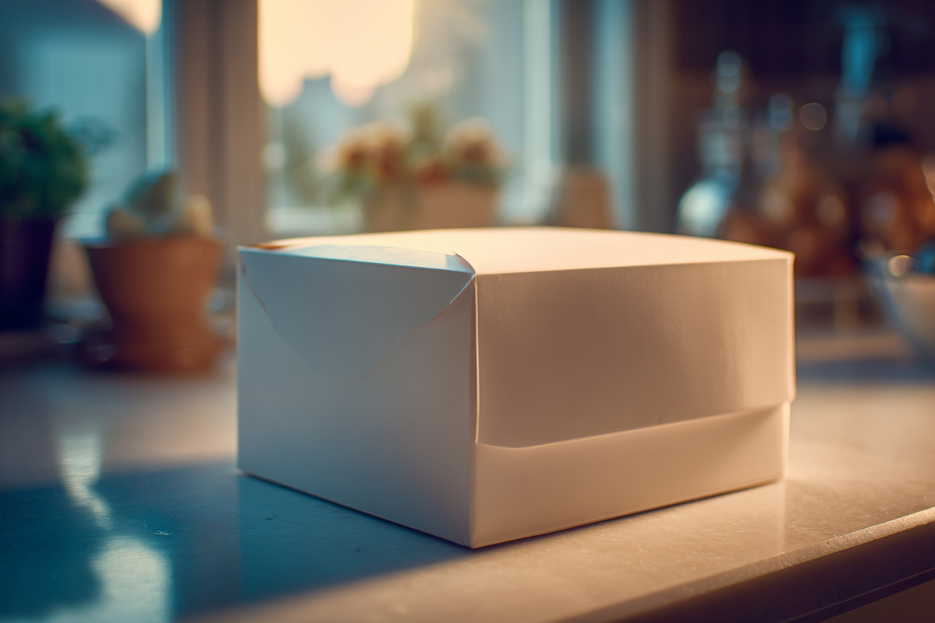 Eine Schachtel auf einem Tresen | Quelle: Midjourney