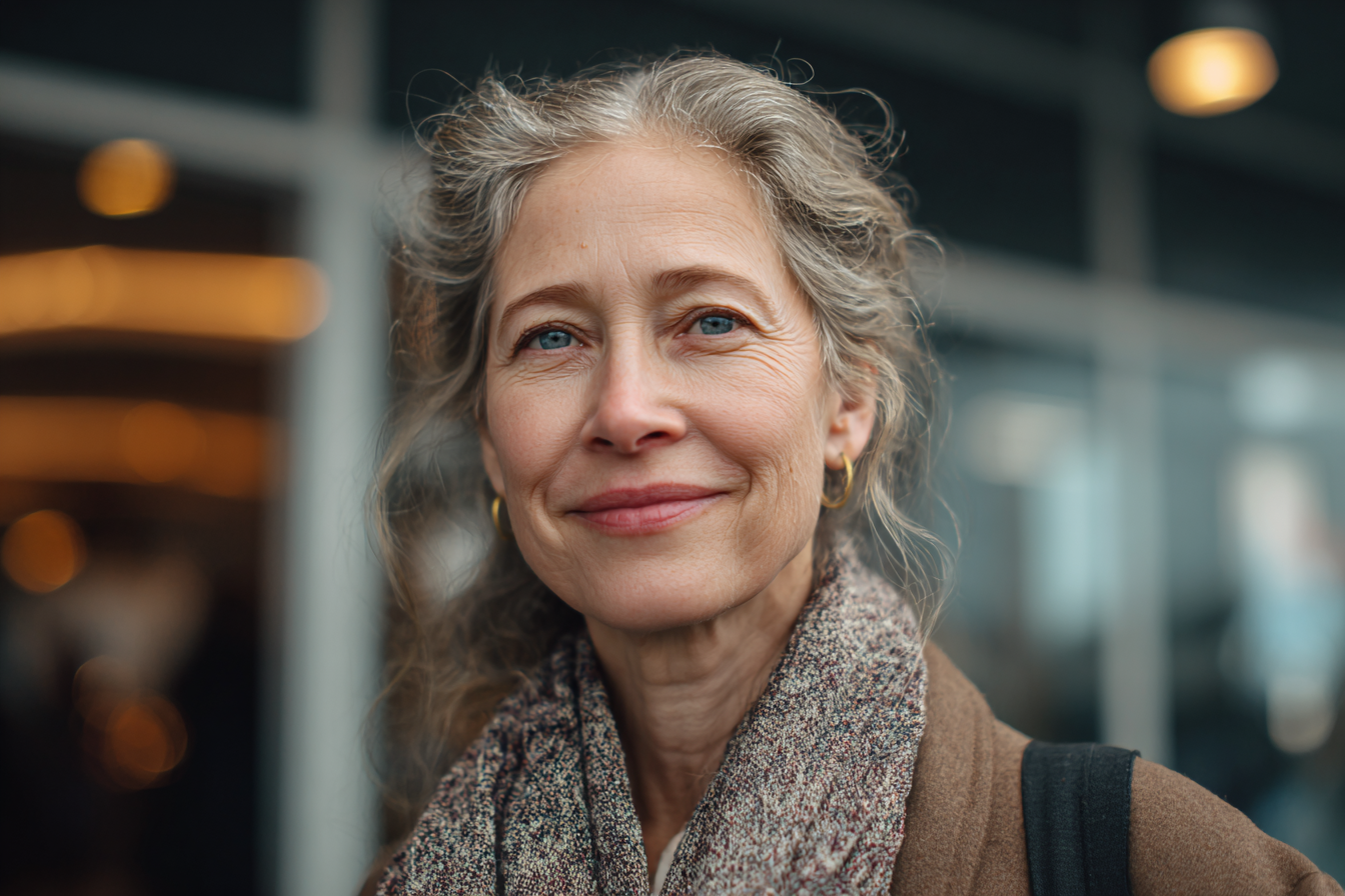 Eine Frau, die in einem Flughafen steht | Quelle: Midjourney