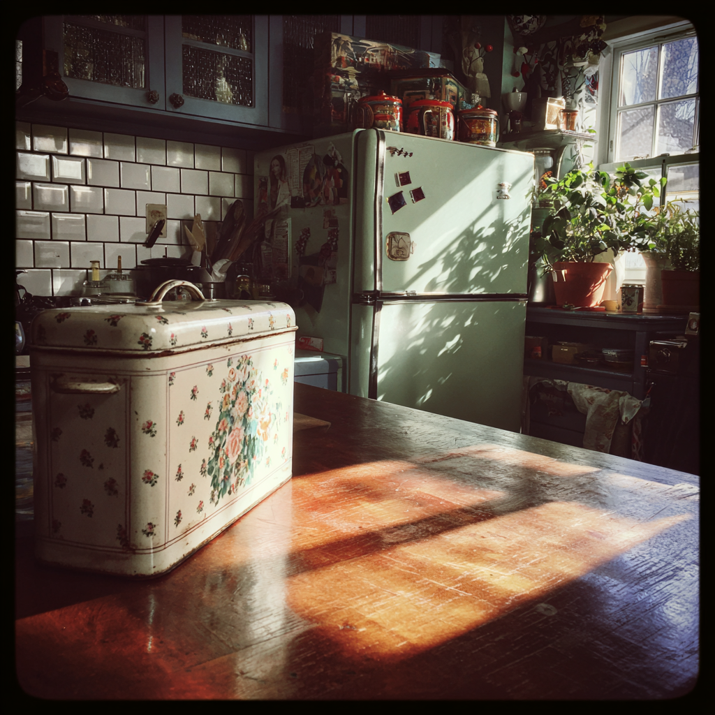 Eine Keksdose auf einem Tisch | Quelle: Midjourney