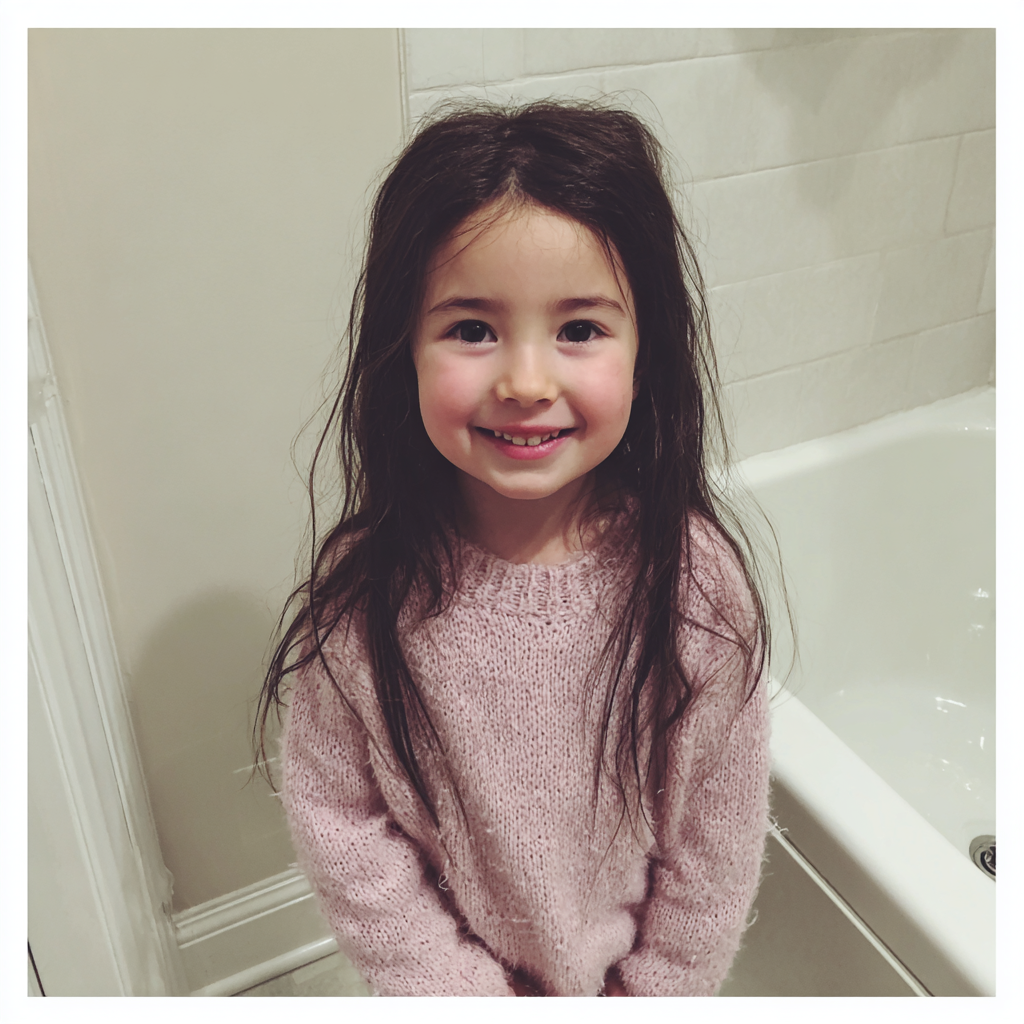 Ein lächelndes kleines Mädchen | Quelle: Midjourney