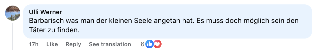 Nutzer zeigt sich geschockt vom Verlauf des Falls Fabian. | Quelle: Facebook/RTL Aktuell