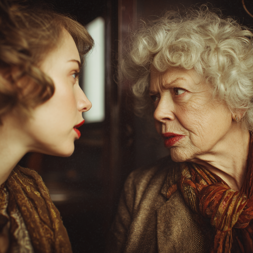 Zwei Frauen im Gespräch | Quelle: Midjourney