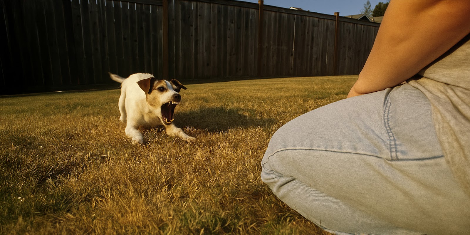 Ein bellender Hund | Quelle: Sora