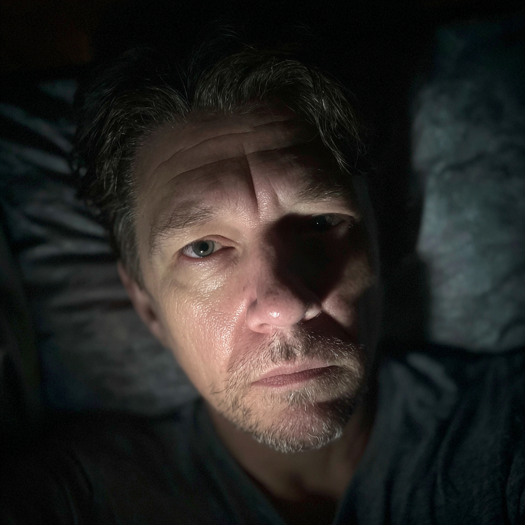 Ein kranker Mann liegt im Bett | Quelle: Midjourney