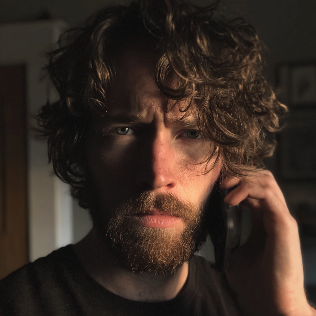 Ein Mann spricht am Telefon | Quelle: Midjourney