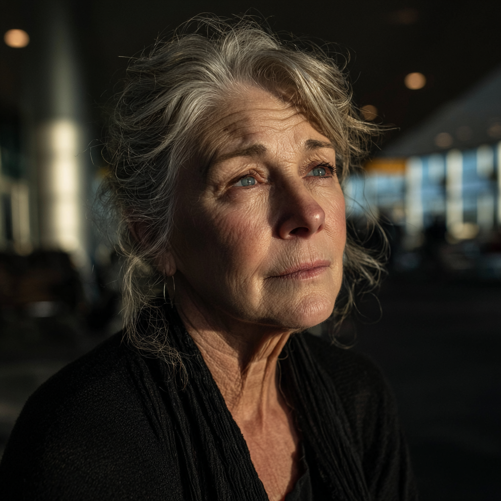 Eine emotionale ältere Frau | Quelle: Midjourney