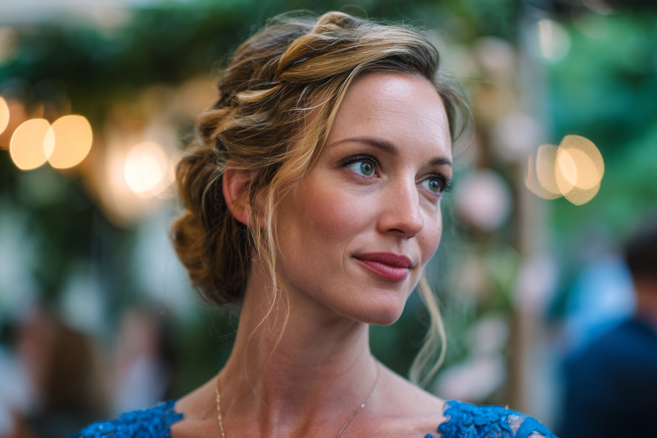 Eine Frau in einem blauen Kleid | Quelle: Midjourney