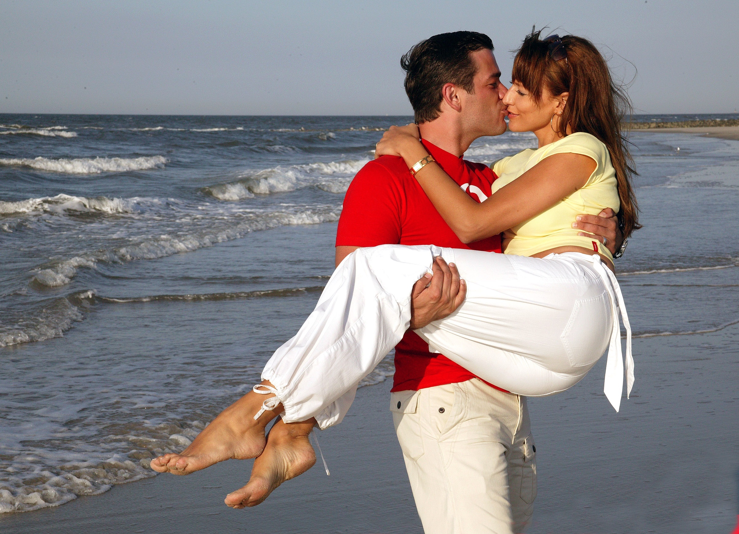 Sandra und Adrian Ursache 2003 auf Wangerooge | Quelle: GettyImages