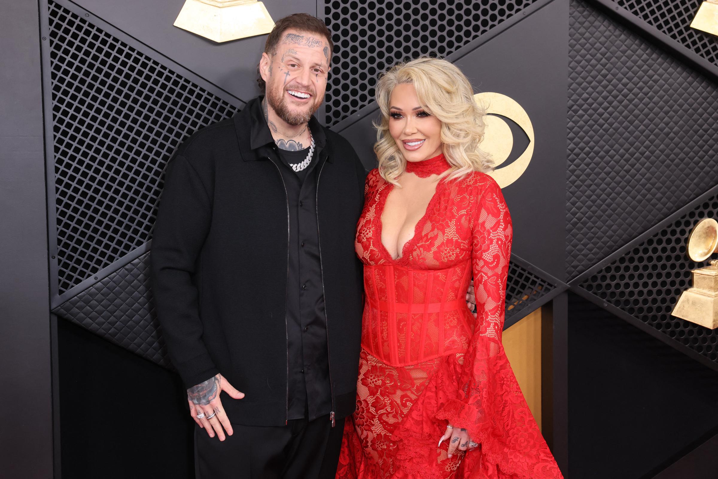 Jelly Roll und Bunnie Xo nehmen am 1. Februar 2026 in der Crypto.com Arena in Los Angeles, Kalifornien, an der 68. GRAMMY-Verleihung teil. | Quelle: Getty Images