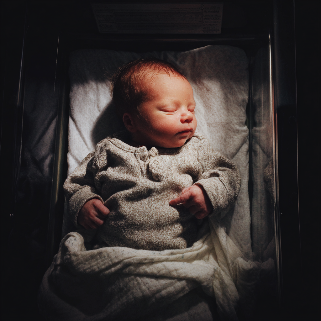 Ein neugeborenes Baby in einem Stubenwagen | Quelle: Midjourney