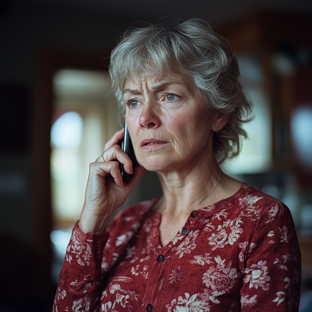 Eine wütende Frau am Telefon | Quelle: Midjourney