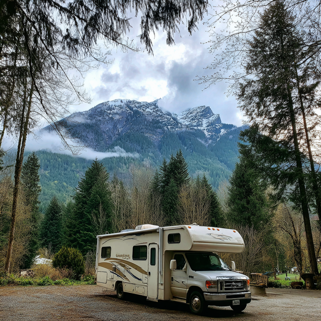 Ein geparktes Wohnmobil | Quelle: Midjourney