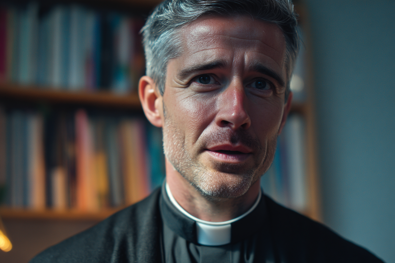 Ein Priester im Gespräch | Quelle: Midjourney