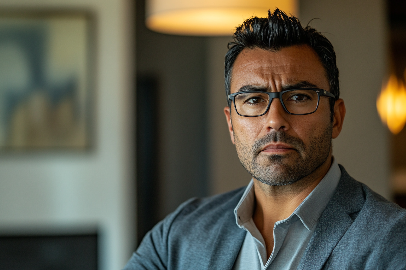 Ein Mann starrt | Quelle: Midjourney