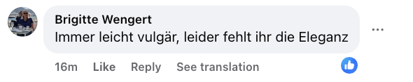 Kommentar auf Social Media | Quelle: Facebook/Vogue Germany