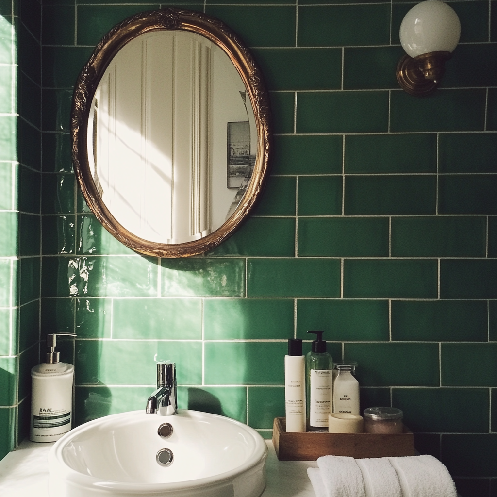 Toilettenartikel in einem Badezimmer | Quelle: Midjourney