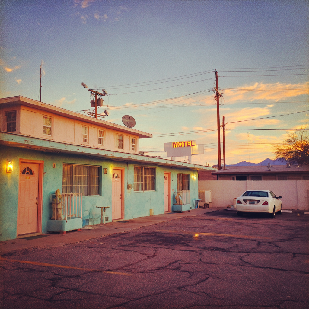 Das Äußere eines heruntergekommenen Motels | Quelle: Midjourney