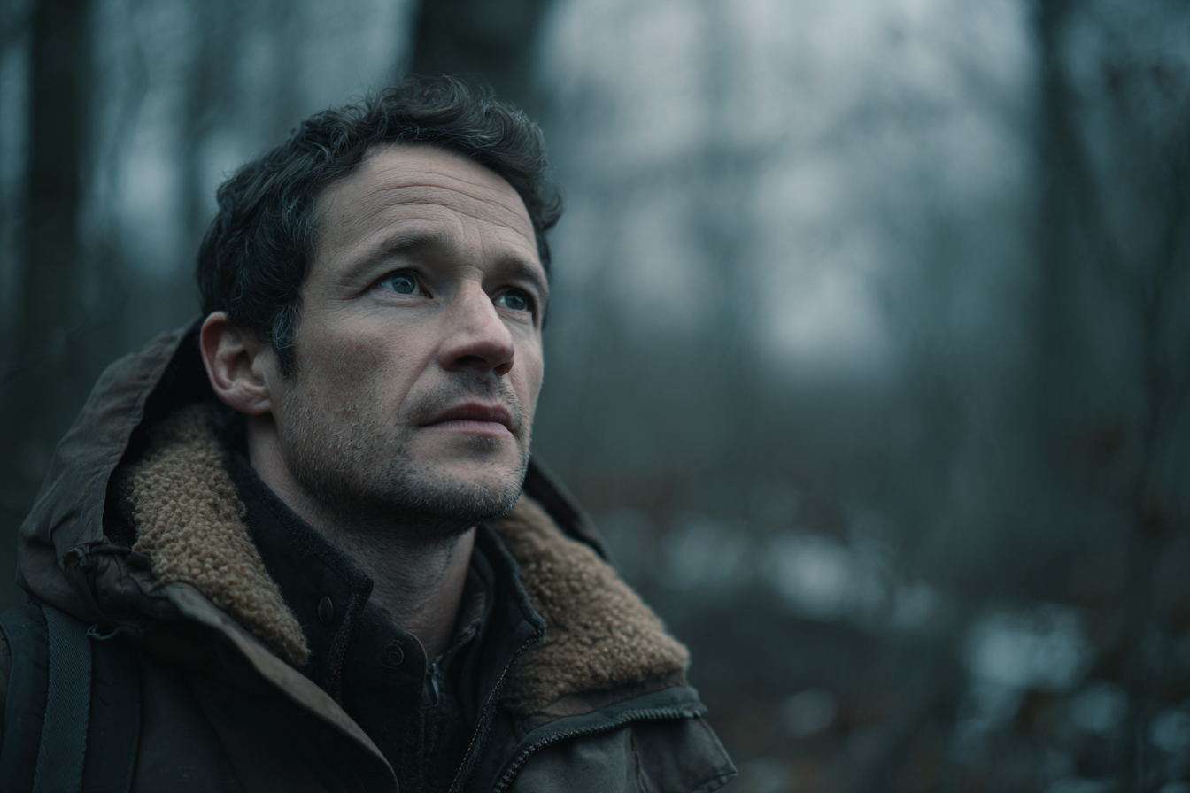 Ein Mann in einem Wald | Quelle: Midjourney