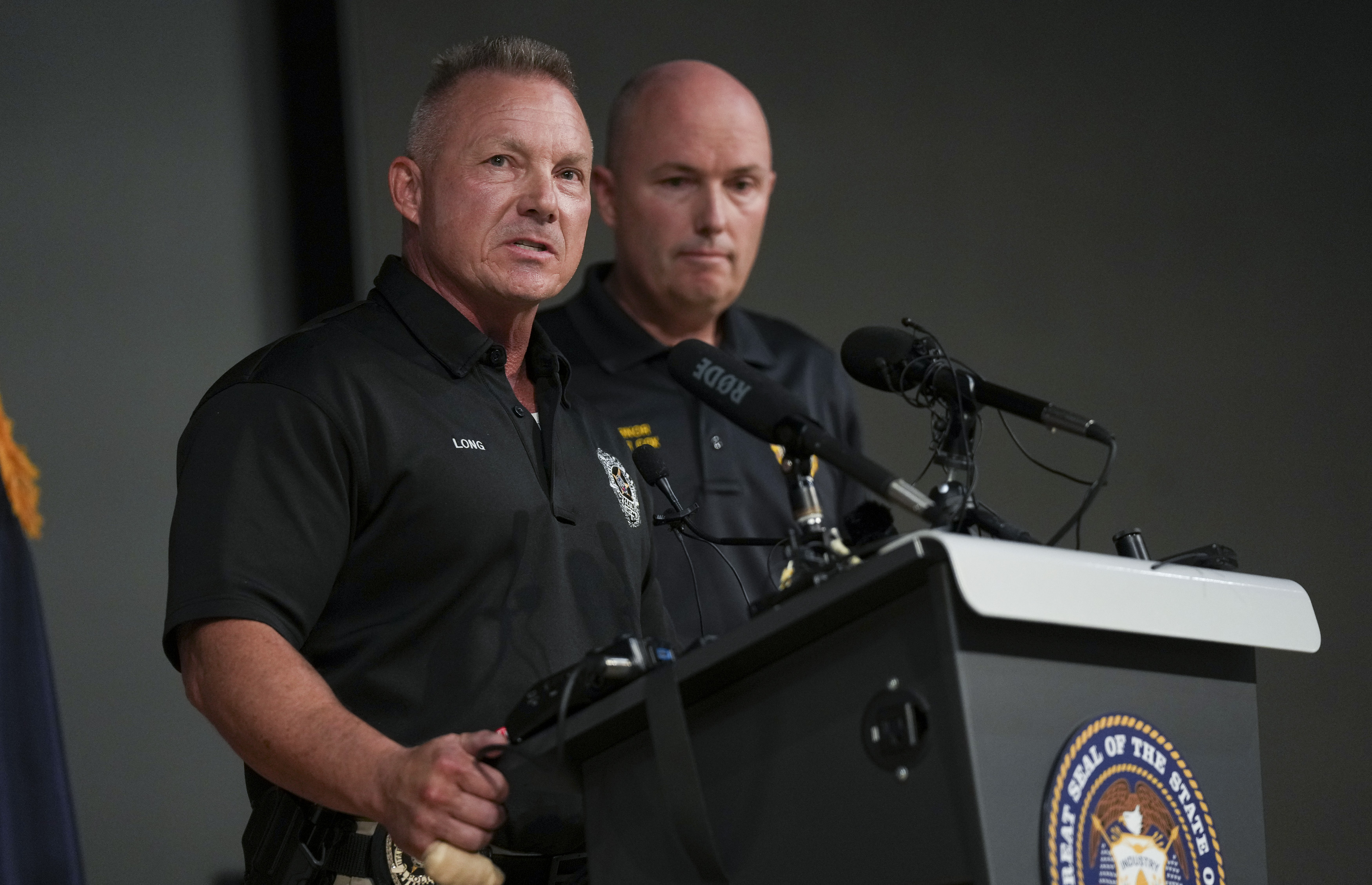 Polizeichef Jeff Long spricht während einer Pressekonferenz nach der Erschießung von Charlie Kirk an der Utah Valley University am 10. September 2025 | Quelle: Getty Images