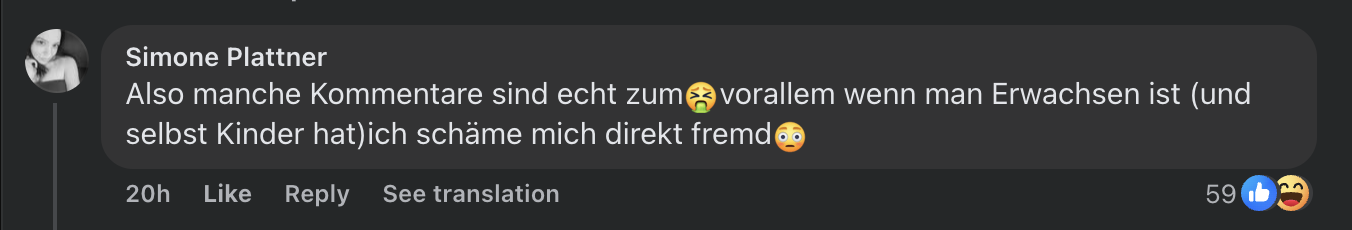 Kommentare zu ihren Fotos | Quelle: Facebook/Promipool