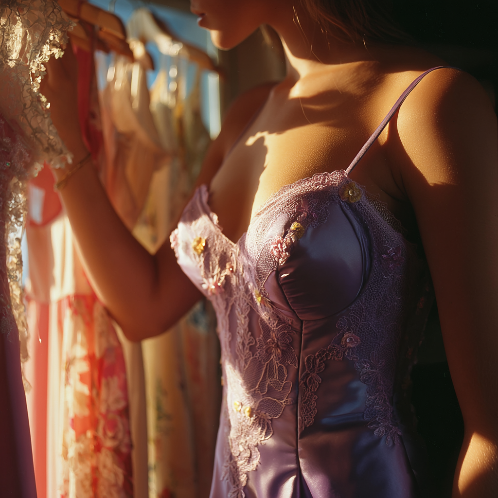 Ein Mädchen in ihrem Abschlussballkleid | Quelle: Midjourney